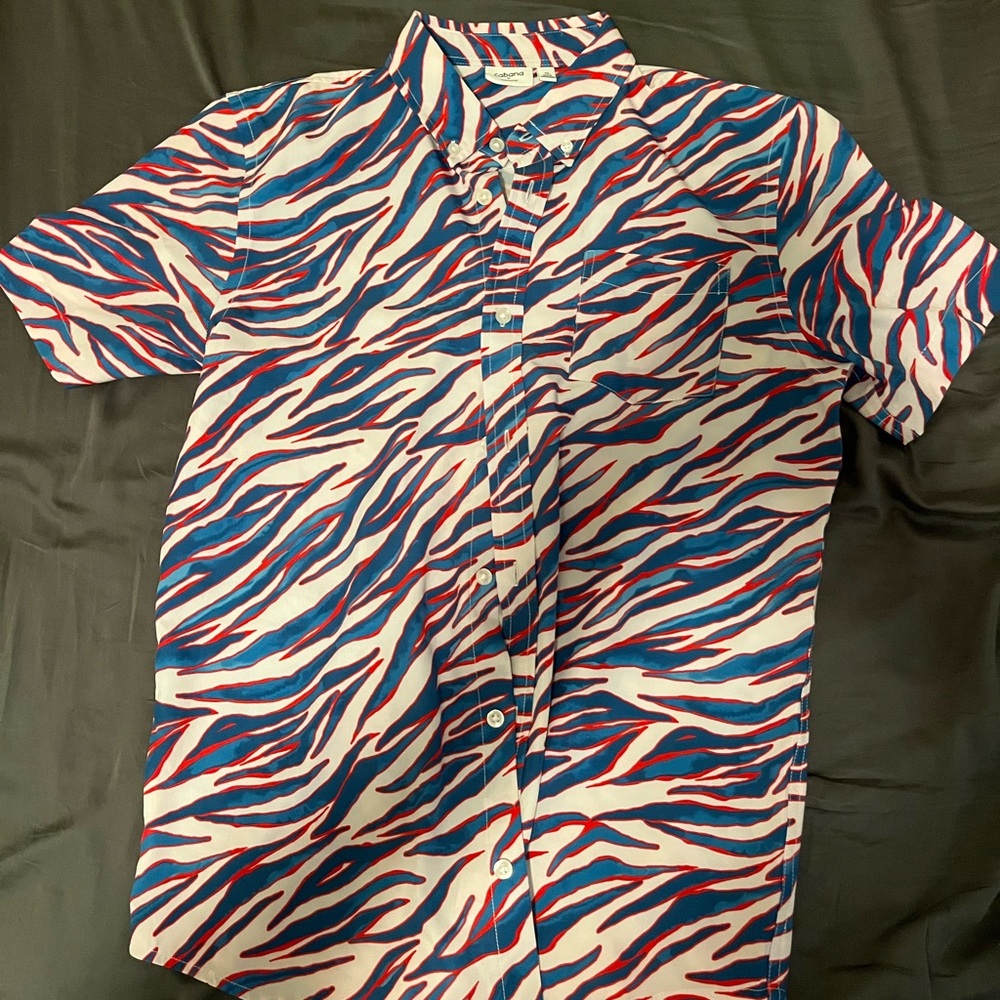 Crown & Ivy Red, Blue, and White Patterned Shirt